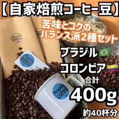 【匿名配送】自家焙煎コーヒー豆　バランス派の珈琲豆2種　約40杯(豆or粉)のサムネイル