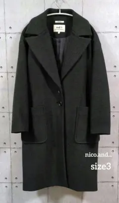 niko and... ウーリーテックビッグカラーコート