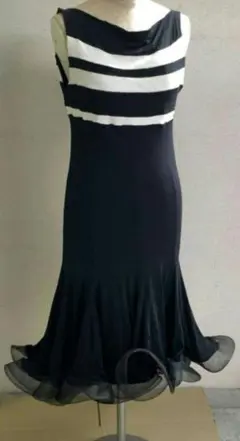 DSI LONDON 社交ダンスドレス ワンピース ホワイト ブラック ダンス