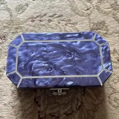 Edie Parkerのハンドメイド紫色 八角形 クラッチバッグ