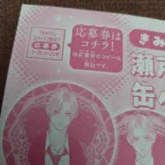 きみとバラ色の日々　マーガレット応募券　全員プレゼント