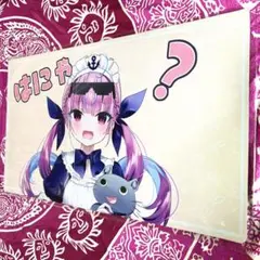 ホロライブ 湊あくあ あくあ はにゃ？ 白詰草 プレイマット