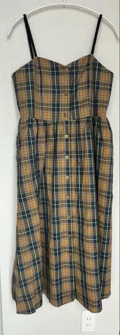 LOWRYS FARM チェック柄 キャミワンピース M