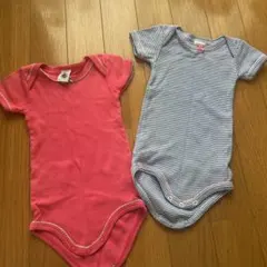 PETIT BATEAU ロンパース6m(67cm)2枚セット