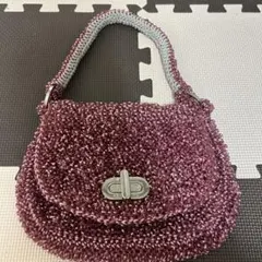 ANTEPRIMA ピンク 編み込みショルダーバッグ