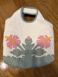 ハワイアンキルトのミニトートバッグ