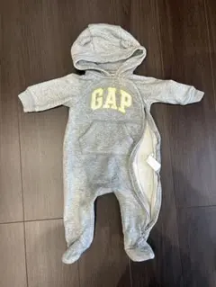 GAP フード付きロンパース 3-6ヶ月 グレー