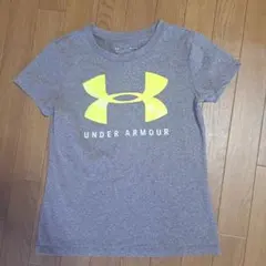UNDER ARMOUR 半袖Tシャツ グレー 蛍光イエローロゴのサムネイル
