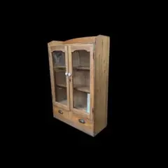 昭和レトロ 古家具 ガラス戸 木製キャビネット 食器棚 飾り棚 サイドボード古材 昭和レトロ 古家具 ガラス戸 木製キャビネット 食器棚 飾り棚 サイド