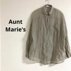 アントマリーズ レディース 長袖 シアーシャツ ベージュ シンプル