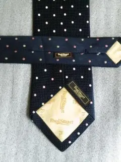 Paul Stuart　刺繍ドット柄　シルクネクタイのサムネイル