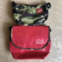 Manhattan Portage 迷彩 赤 ショルダーバッグ