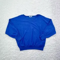 《chocol raffine robe》ニット　セーター　Vネック 長袖　青