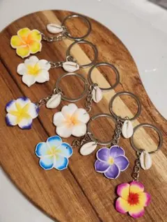 お買い得プルメリアキーホルダー7個セット⭐