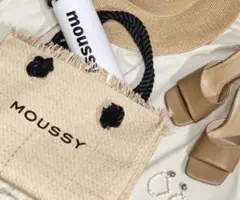 最終値下げ❗️希少‼️ MOUSSY カゴバッグ　黒トートおまけ付きコンパクト発送のサムネイル