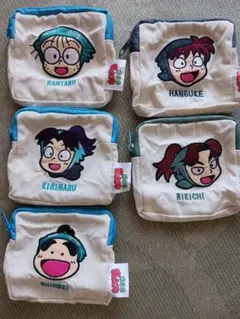 忍たま乱太郎　スクエアポーチ　乱太郎　きり丸　しんべえ　土井　利吉