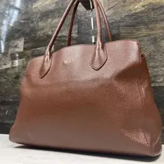 美品 アニエスベー トートバッグ A4 肩掛け 牛革 ビジネス メンズ ブラウン