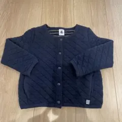 PETIT BATEAU ネイビー キルティングカーディガン 3ans 95cm