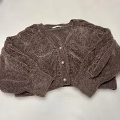 KHALITA ブラウン カーディガン・L