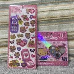 平成はっぴーフォン♡日焼けキティー　おはじきシール　ギャルキティ　日焼けキティ