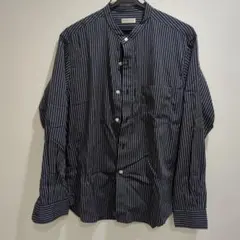 BEAUTY & YOUTH ブラック ストライプ 長袖シャツ