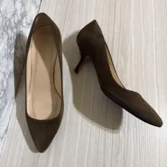 FABIO RUSCONI ファビオルスコーニ スエード パンプス ブラウン
