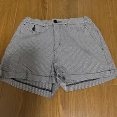UNIQLO ブラック・ホワイトチェック ショートパンツ 150・M
