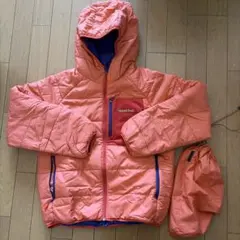 モンベル　サマーランドパーカー　キッズ150 オレンジ　ブルー　リバーシブル