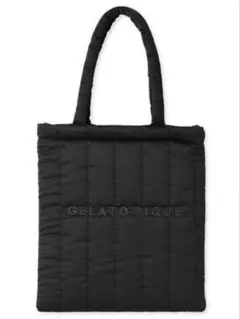 ジェラートピケ★キルティングトートバッグ★ブラック★未使用