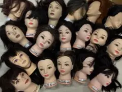 美容師用 カットウィッグ 練習用 まとめ売り【カット済み 13台