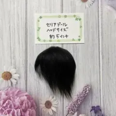 ドールウィッグ　ボアブラック　5インチ