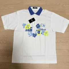 新品保管品　タイトリスト 半袖ポロシャツ 白 M メンズ 花柄　ゴルフ 90sのサムネイル