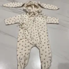 MONBEBE 新生児 チェリープリントロンパース