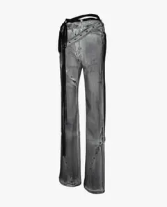 theredthread studded denim flare グレー - メルカリ