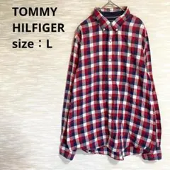 TOMMY HILFIGER New York Fit チェックシャツ【L】