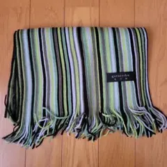 五大陸 gotairiku マフラー メンズ 緑ストライプ