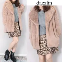 ダズリン ビッグ カラー フェイク ファー コート