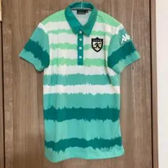 美品 kappa ゴルフウェア メンズ ポロシャツ 半袖 刺繍 ワッペン