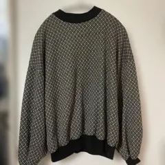 AS KNOW AS Plus長袖セーター ブラック フリーサイズ