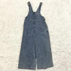 FRIFUL デニムサロペット S ブルー ワイドシルエット オールインワン