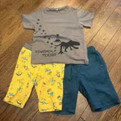 子ども用Tシャツ パンツ 3点セット まとめ売り 110cm 保育園用