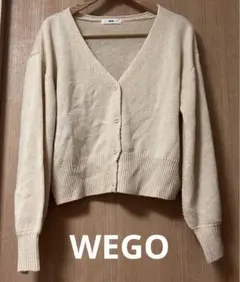 WEGO ベージュ Vネックニットカーディガン F