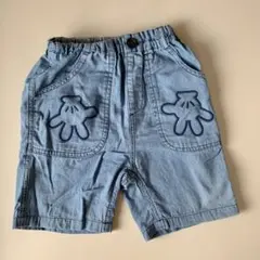 ディズニー　petit main デニムブルー 半ズボン 110