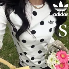 新品L⭐️adidas 水玉 海外限定 スリムロングスリーブ Tシャツ Ramu 新品XL⭐️adidas 水玉 海外限定 スリムロングスリーブ Tシャツ Ramu