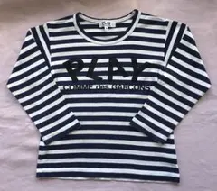 プレイコムデギャルソン ロゴボーダー Tシャツ 長袖 110 100