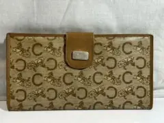 ヴィンテージ CELINE セリーヌ マカダム柄 フラップウォレット 長財布