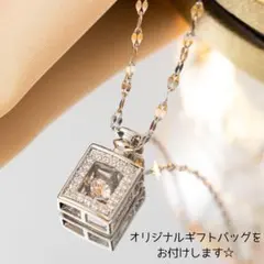 【新品】ダンシングストーン 香水 ボトル シルバー ネックレス R042