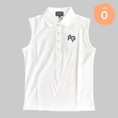 178 パーリーゲイツ ノースリーブポロシャツ ホワイト サイズ0 S