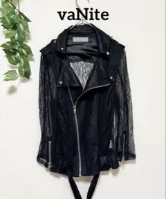 【vaNite】 総レースライダースジャケット ブラック カーディガンのサムネイル