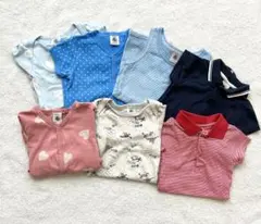 PETIT BATEAU プチバトー　ロンパース7点セット
